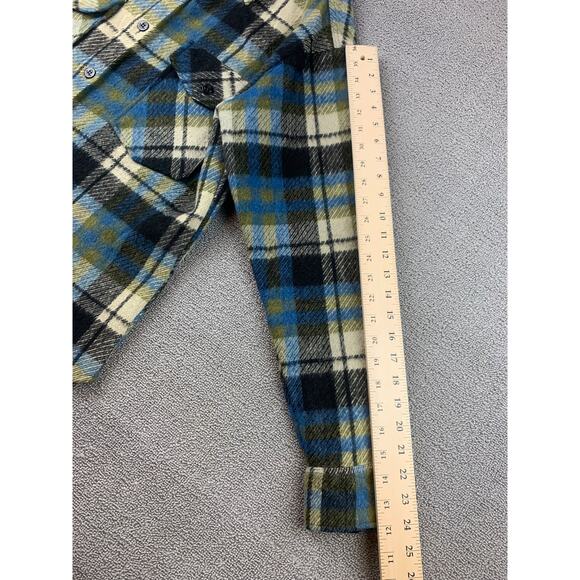 Vintage C.P.O Flannel Heavyweight Men’s Large Korea‎ Made Wool Blend Shaket - Picture 8 of 8